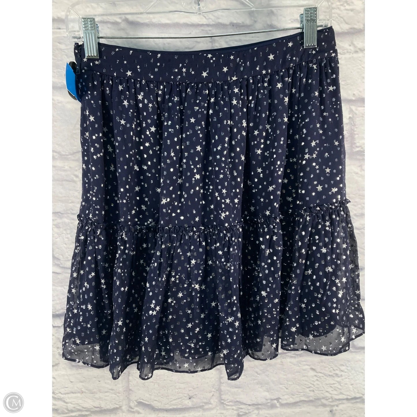 Skirt Designer By Kate Spade In Blue & Silver, Size: 4