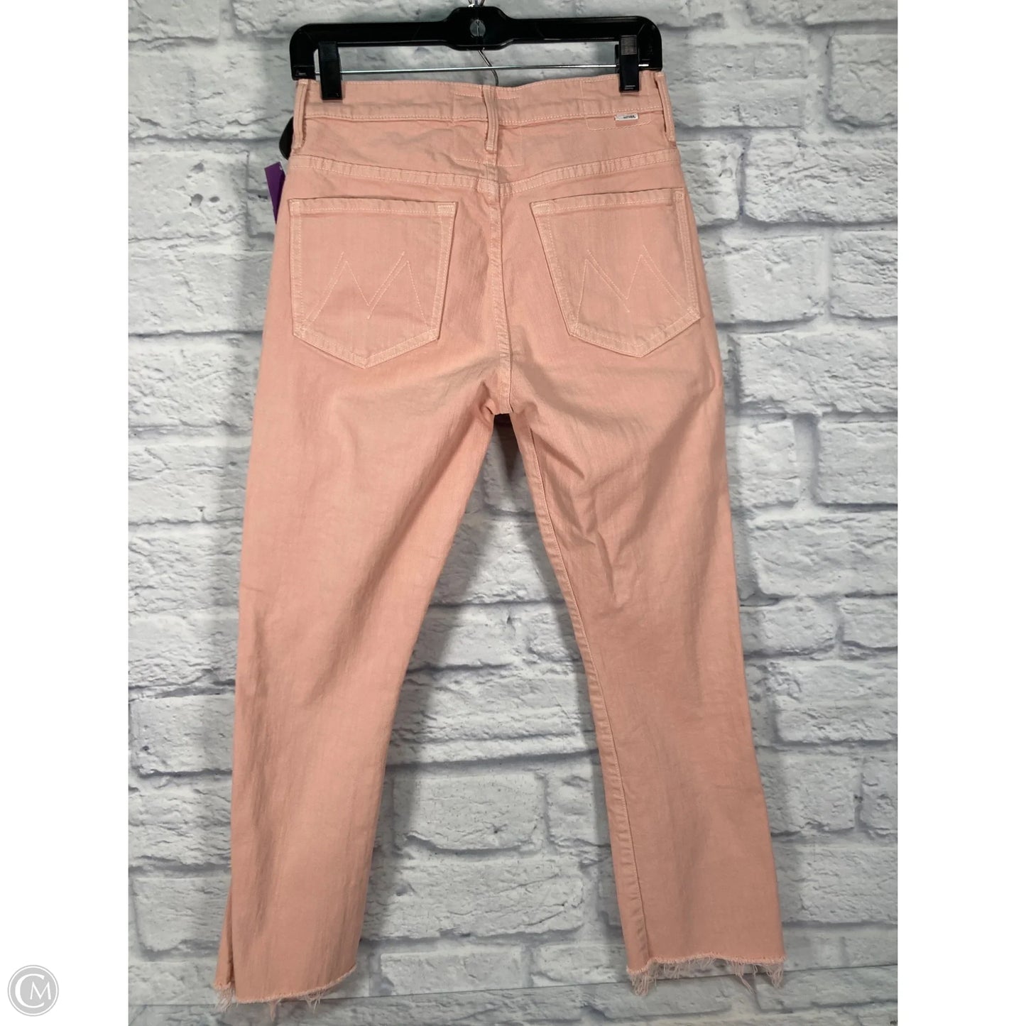 Jeans Straight By Mother In Peach, Size: 6