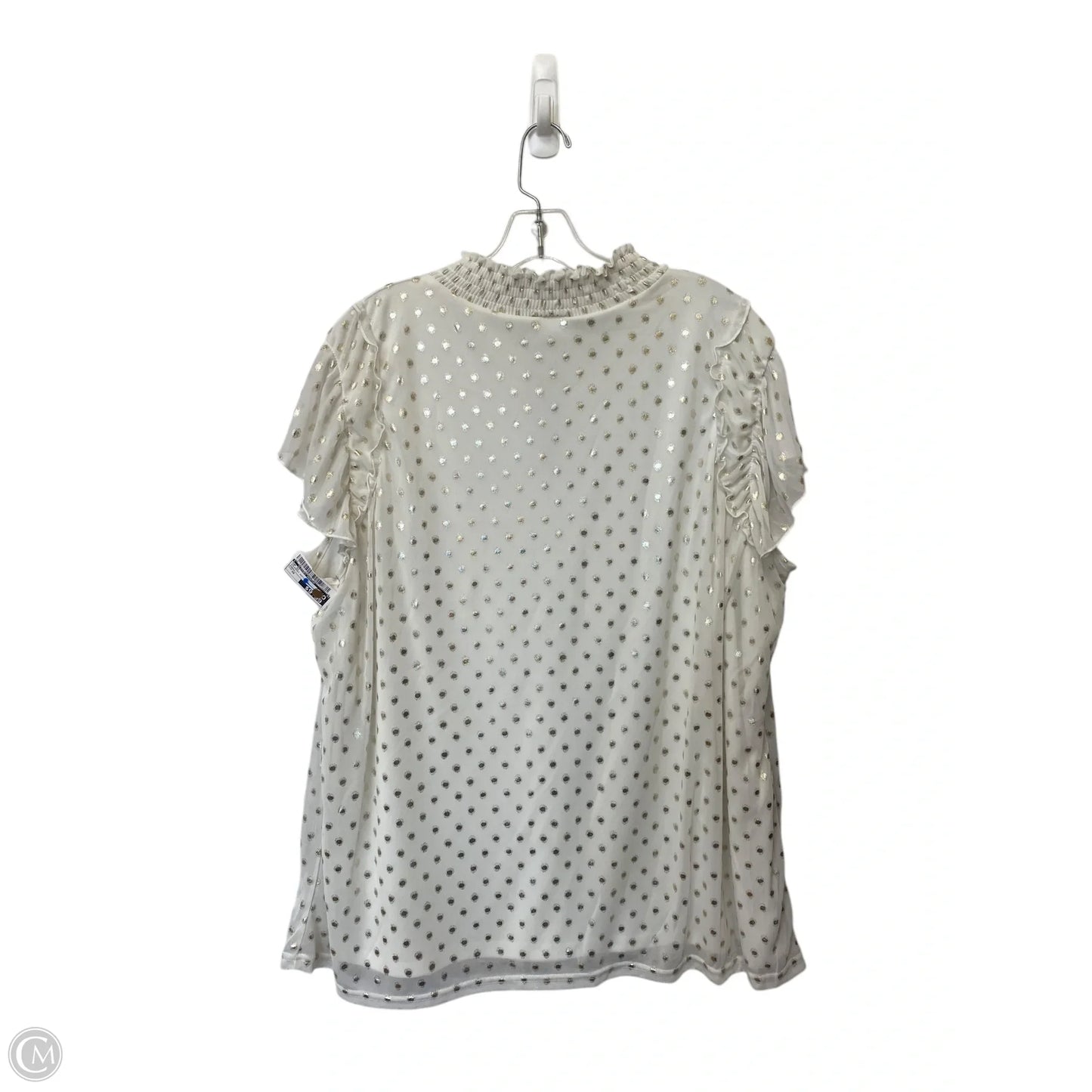 Top Short Sleeve By Clothes Mentor In Polkadot Pattern, Size: 3x