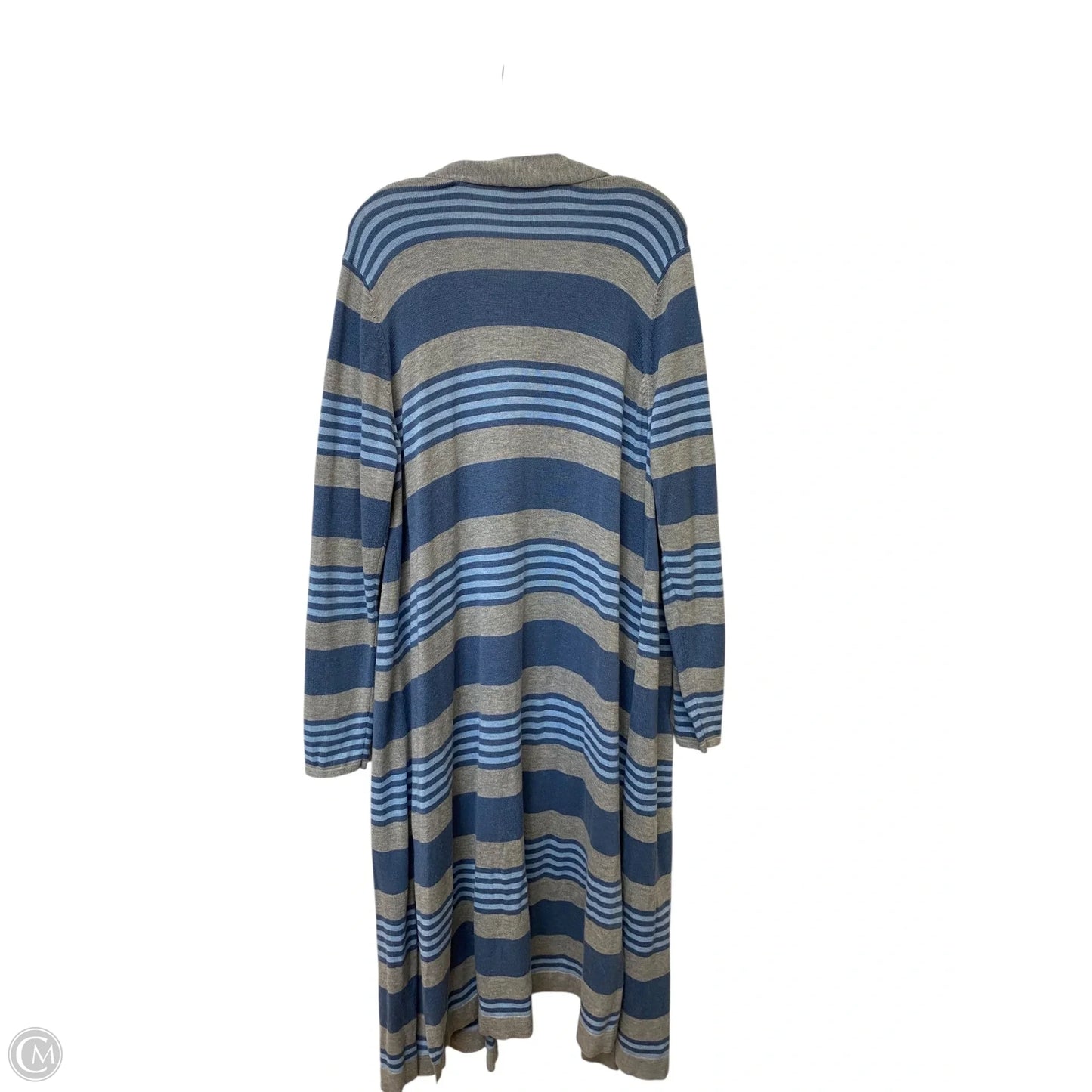 Cardigan By Laurie Felt In Blue & Grey, Size: 2x