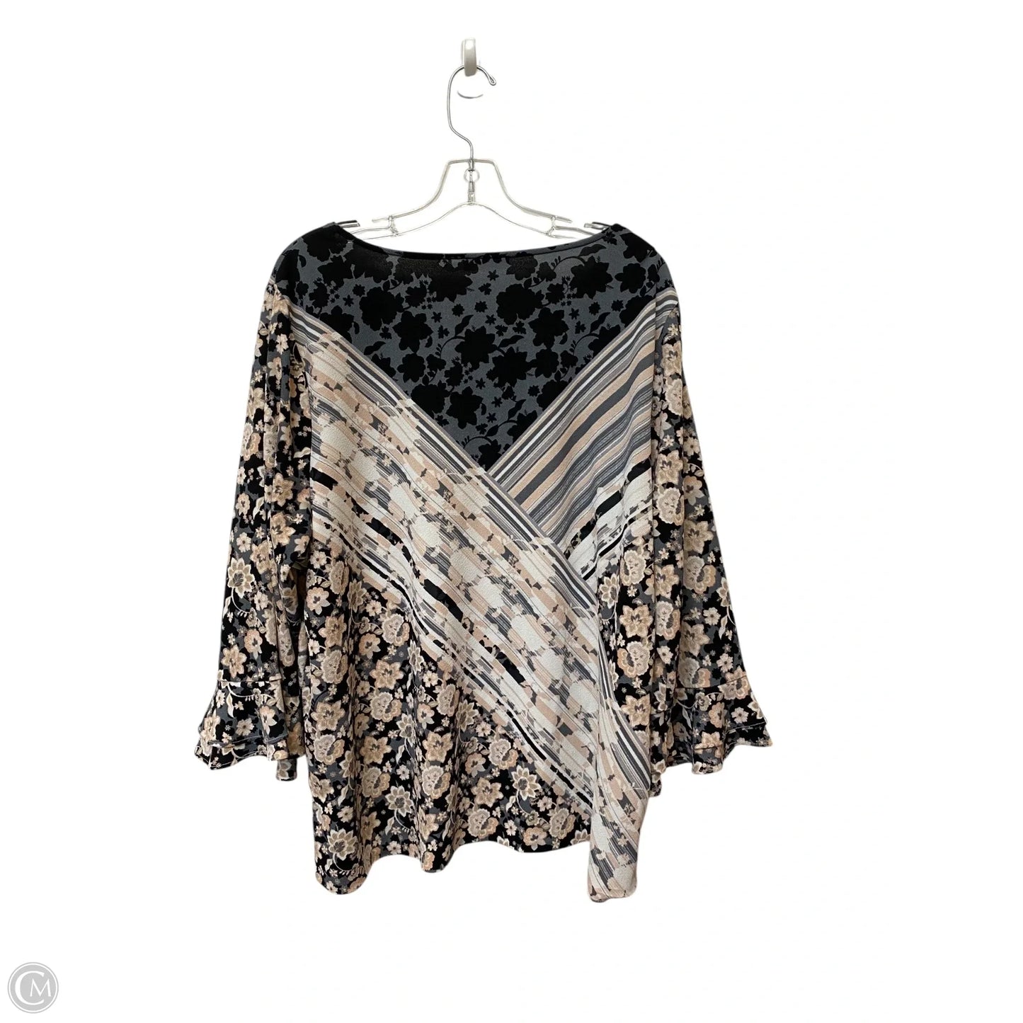 Top Long Sleeve By Calvin Klein In Multi-colored, Size: 3x