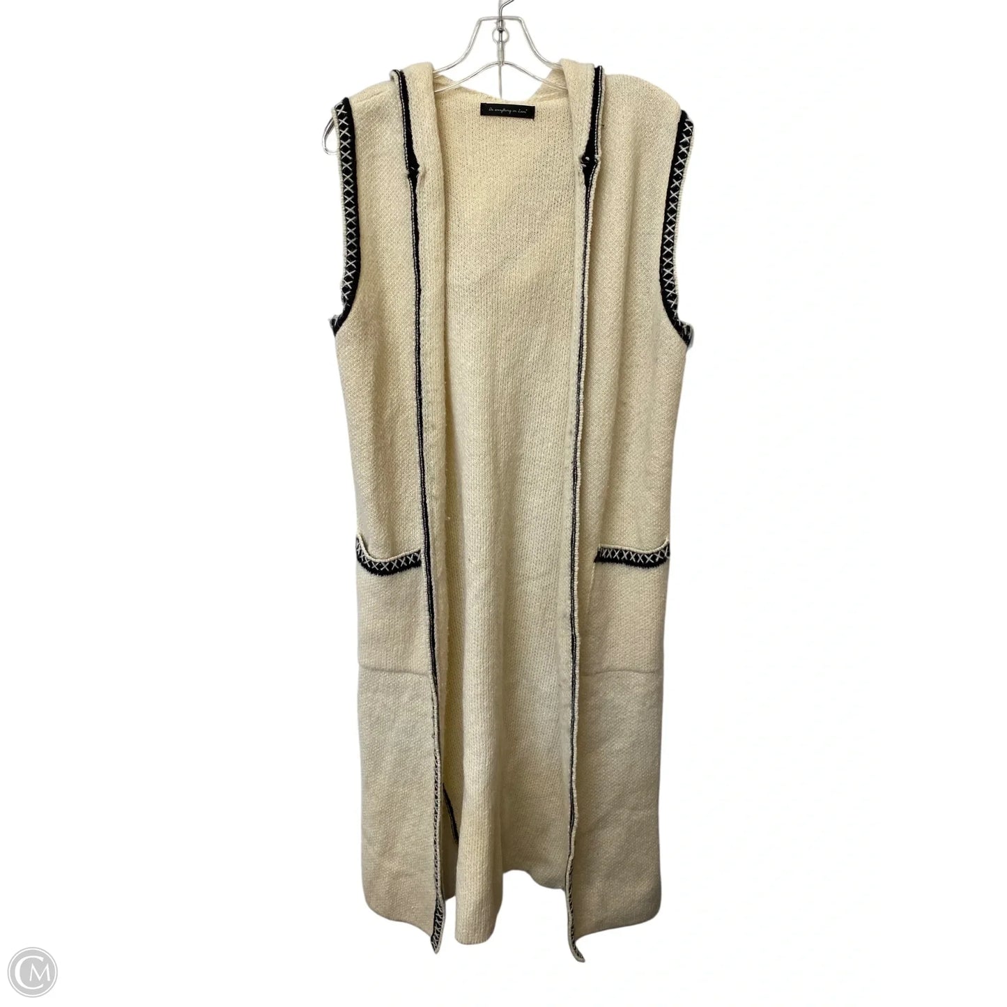 Sweater Cardigan By Do Everything In Love In Cream, Size: Osfm