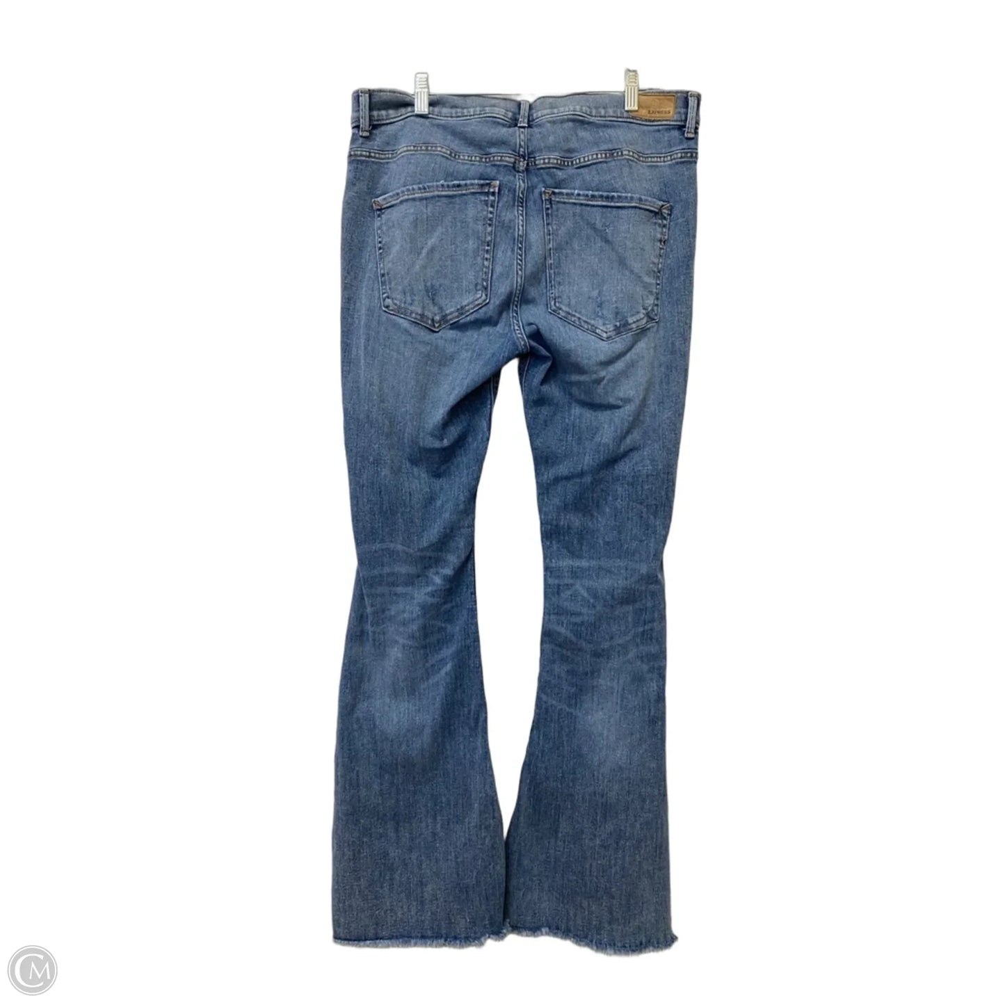 Jeans Flared By Express In Blue Denim, Size: 12