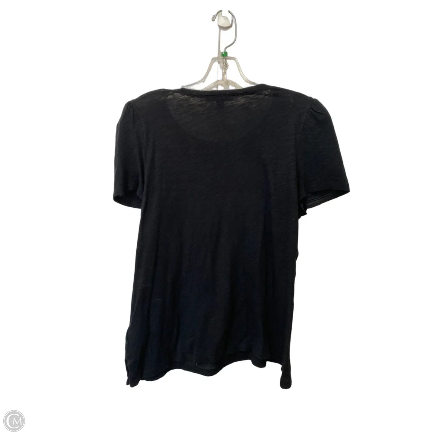Top Short Sleeve By White House Black Market In Black, Size: M