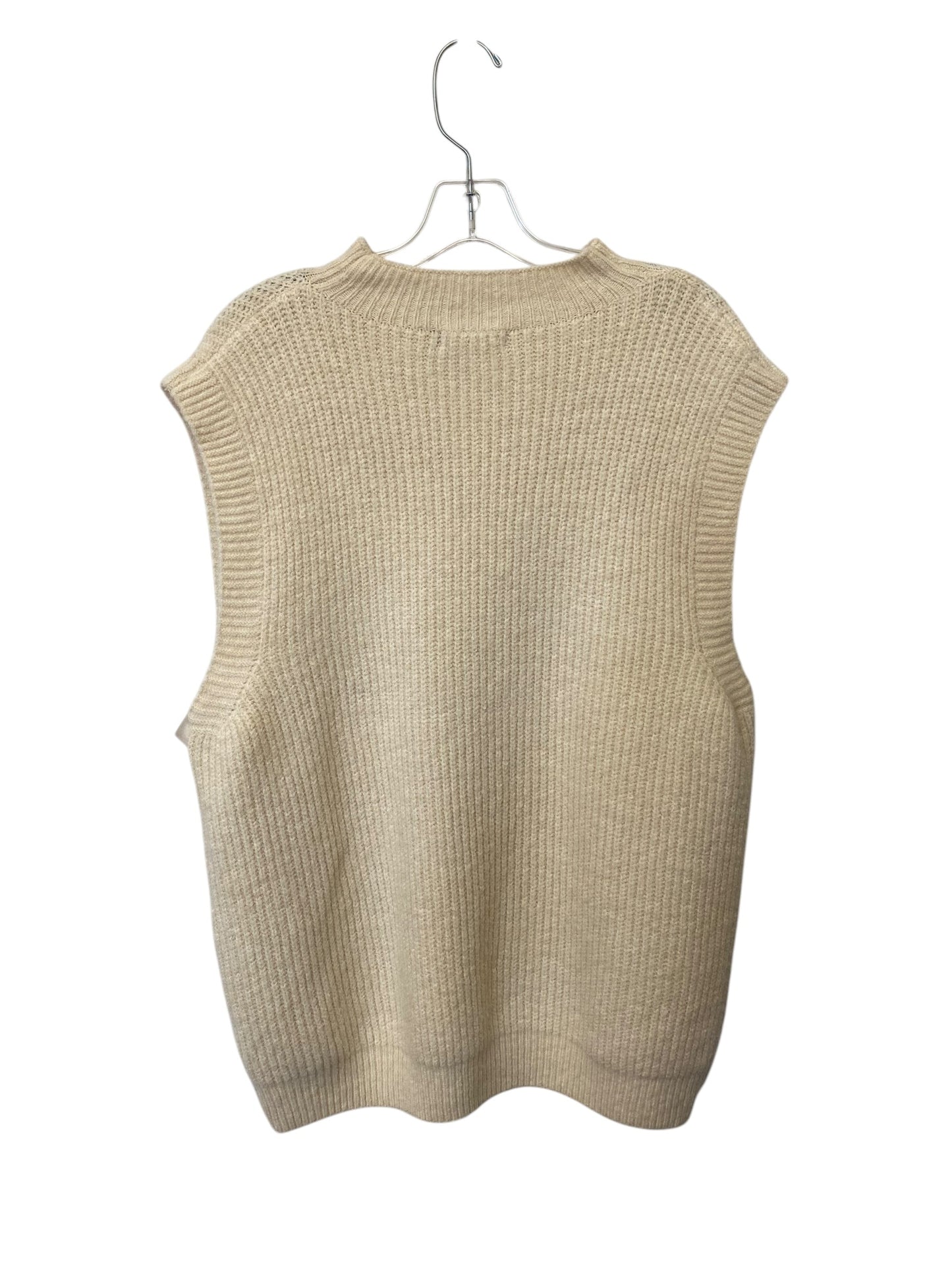 Vest Sweater By Nasty Gal In Cream, Size: M