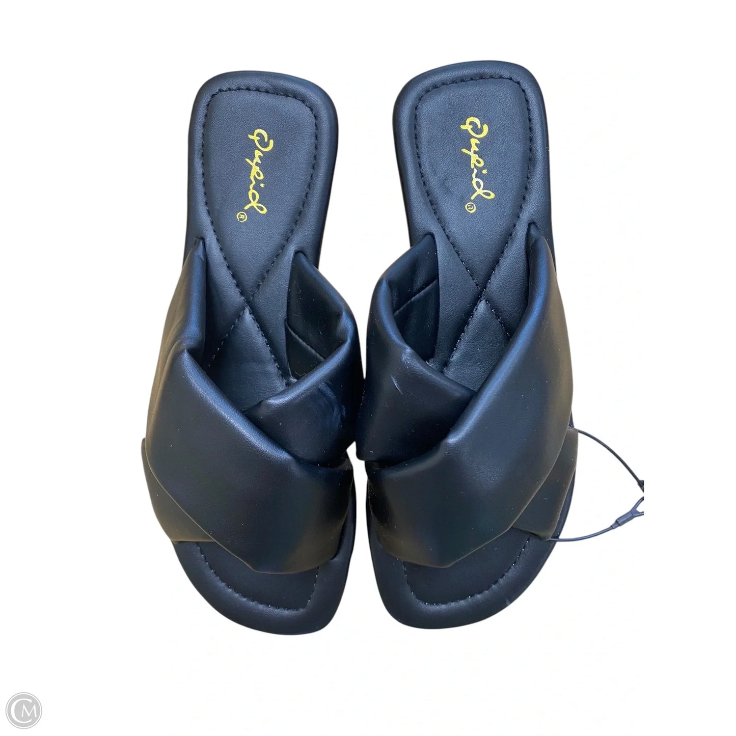 Sandals Flats By Qupid In Black, Size: 6
