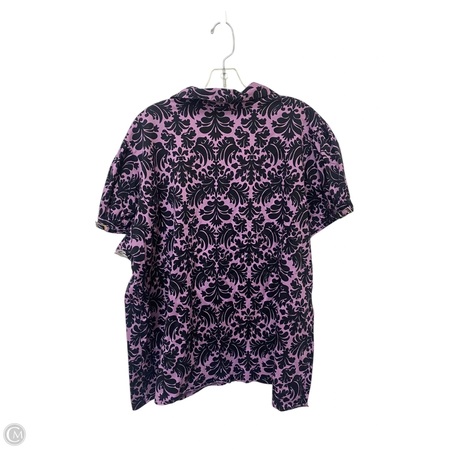 Top Short Sleeve By Apt 9 In Purple, Size: 3x