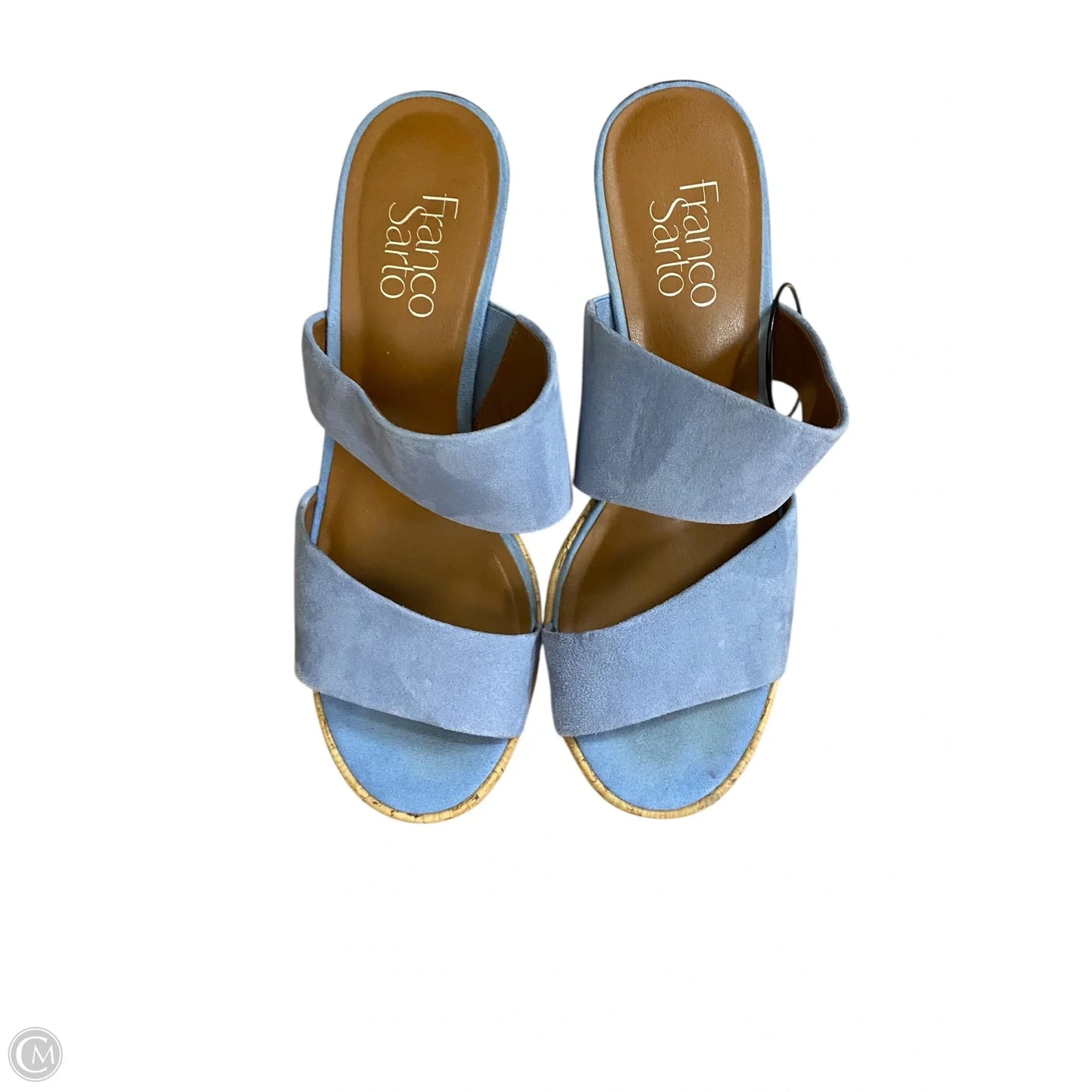 Sandals Heels Wedge By Franco Sarto In Blue, Size: 8