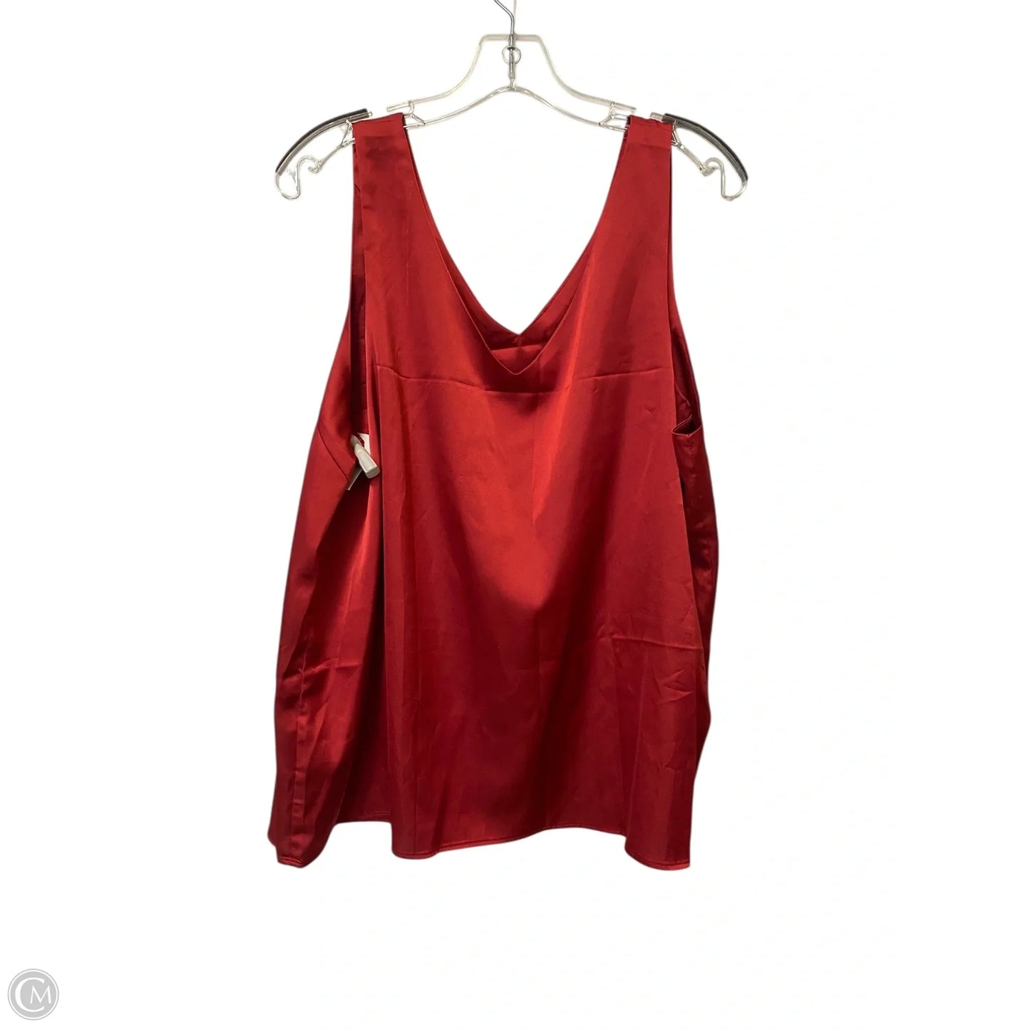 Top Sleeveless Basic By Cmf In Red, Size: 3x