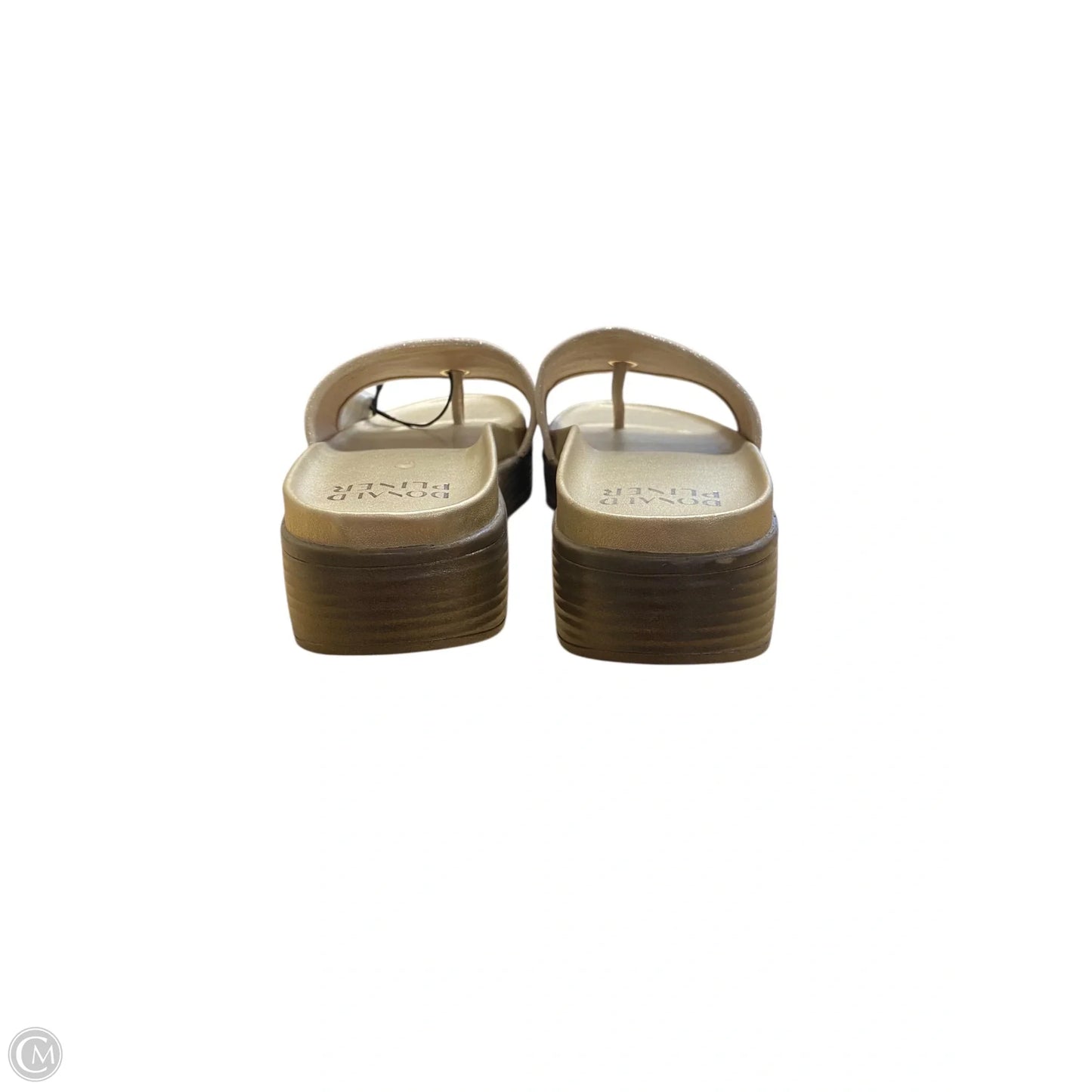 Sandals Heels Wedge By Donald Pliner In Gold, Size: 9