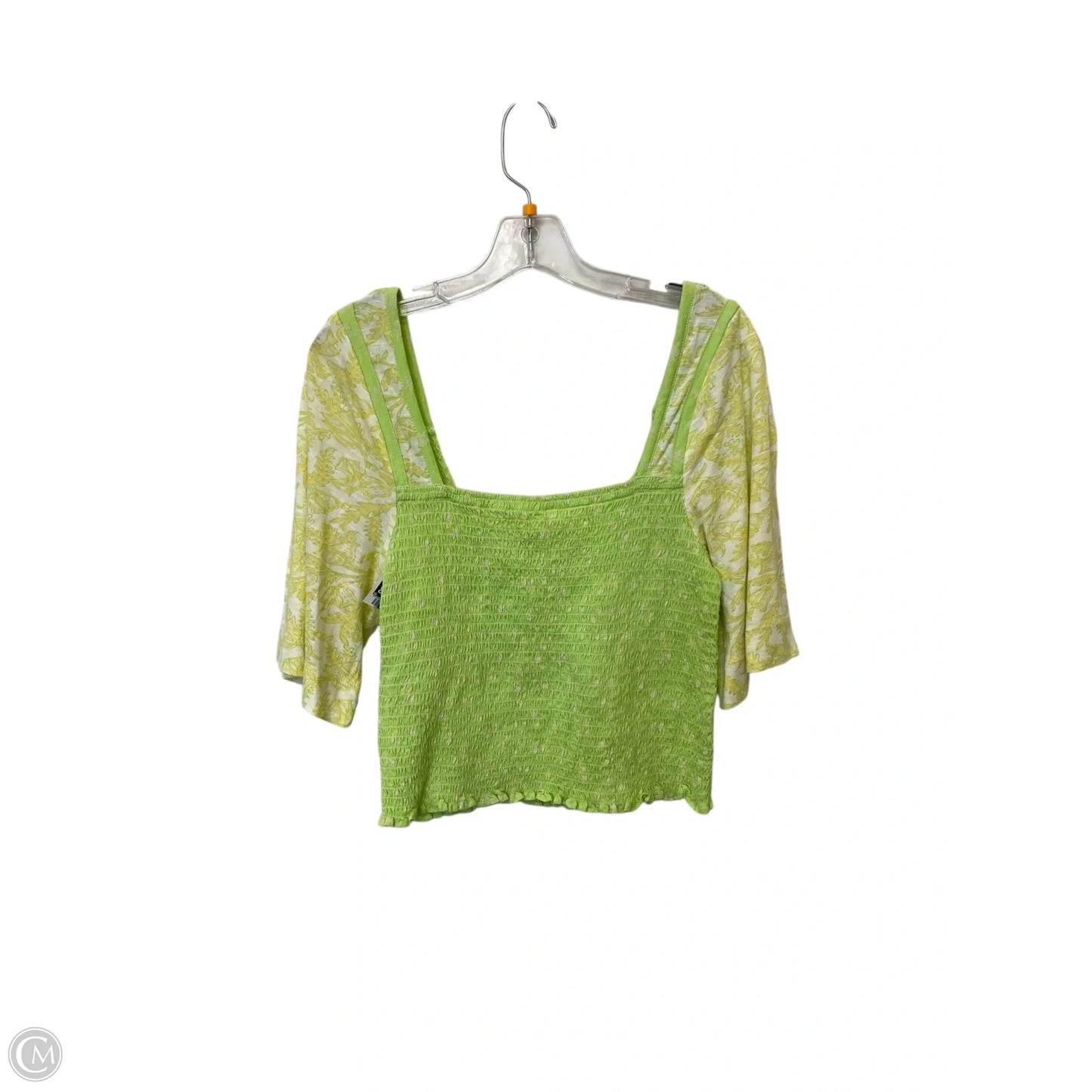 Top Short Sleeve By Free People In Green, Size: L