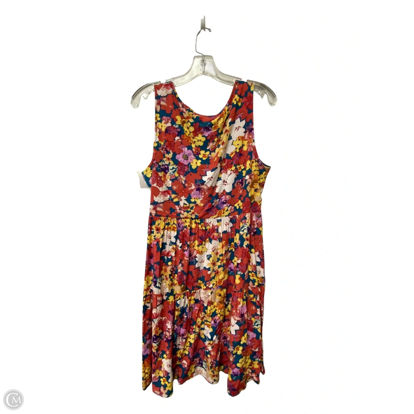 Dress Casual Short By Time And Tru In Floral Print, Size: L