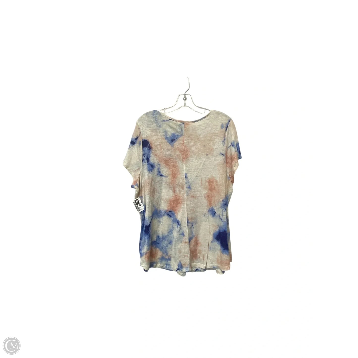 Top Short Sleeve By Cynthia Rowley In Tie Dye Print, Size: 1x