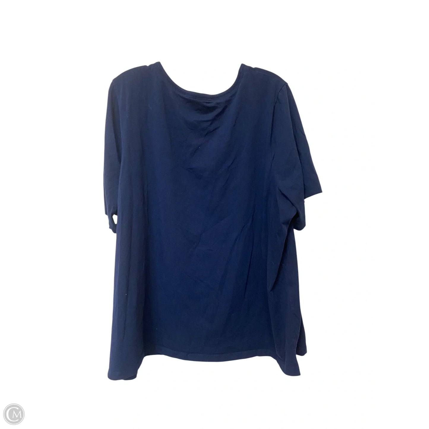 Top Short Sleeve Basic By Catherines In Blue, Size: 2x