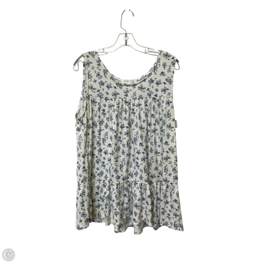 Top Sleeveless By Cmf In Floral Print, Size: 2x