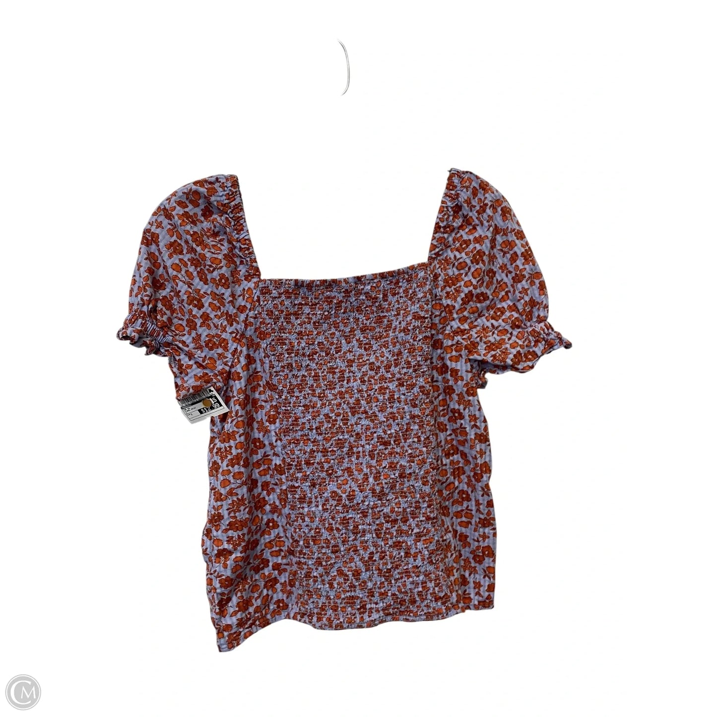 Top Short Sleeve By Madewell In Floral Print, Size: 2