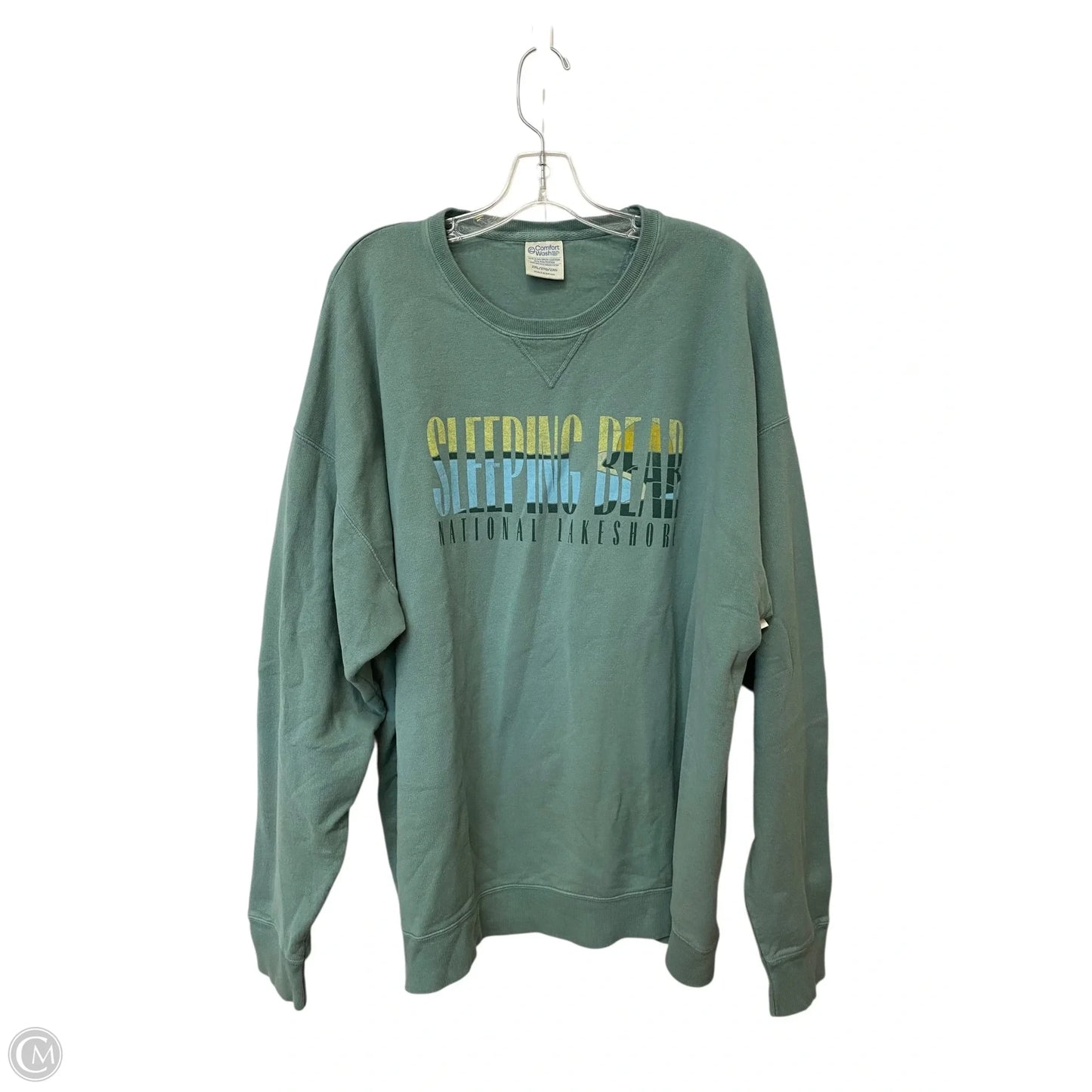 Sweatshirt Crewneck By Clothes Mentor In Green, Size: 2x