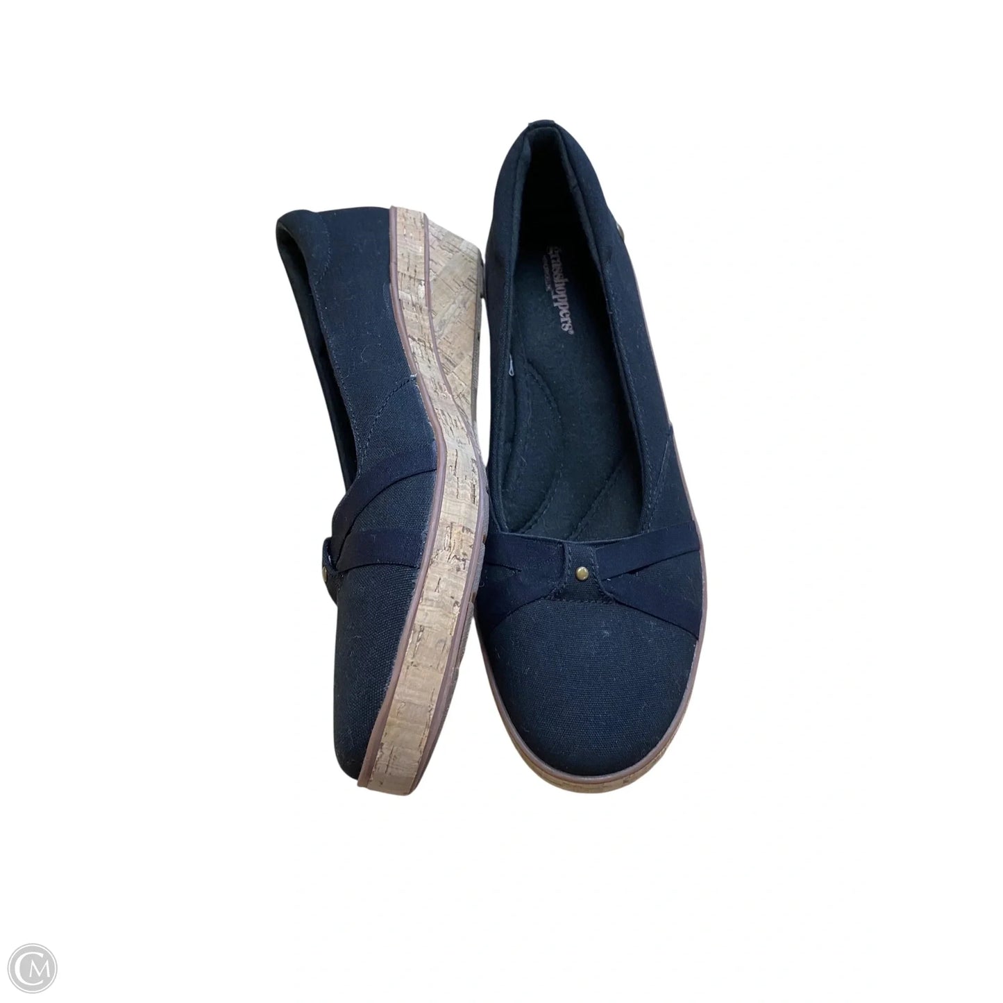 Shoes Heels Wedge By Grasshoppers In Black, Size: 8