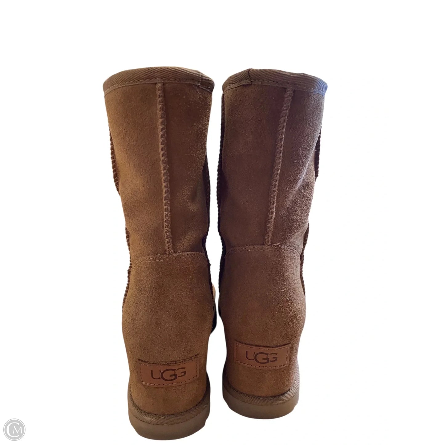 Boots Designer By Ugg In Brown, Size: 6.5