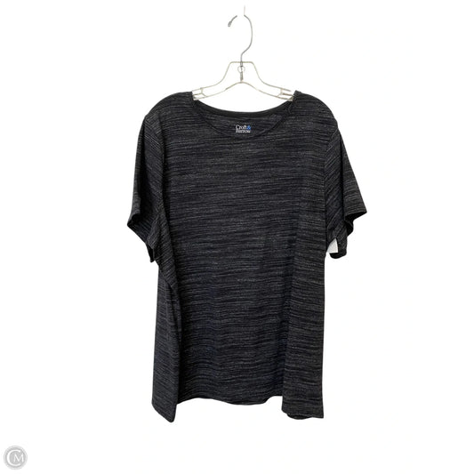 Top Short Sleeve Basic By Croft And Barrow In Black, Size: 2x