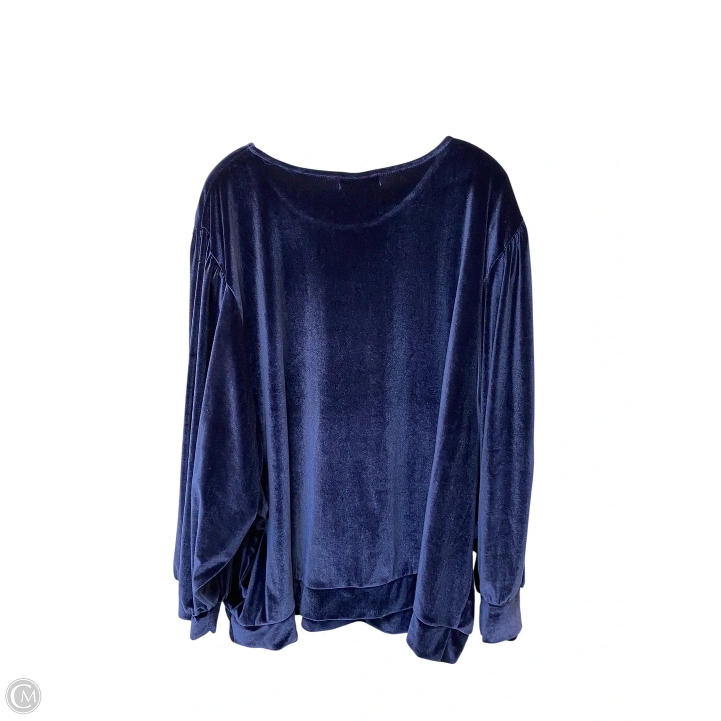 Top Long Sleeve By Ellos In Blue, Size: 2x