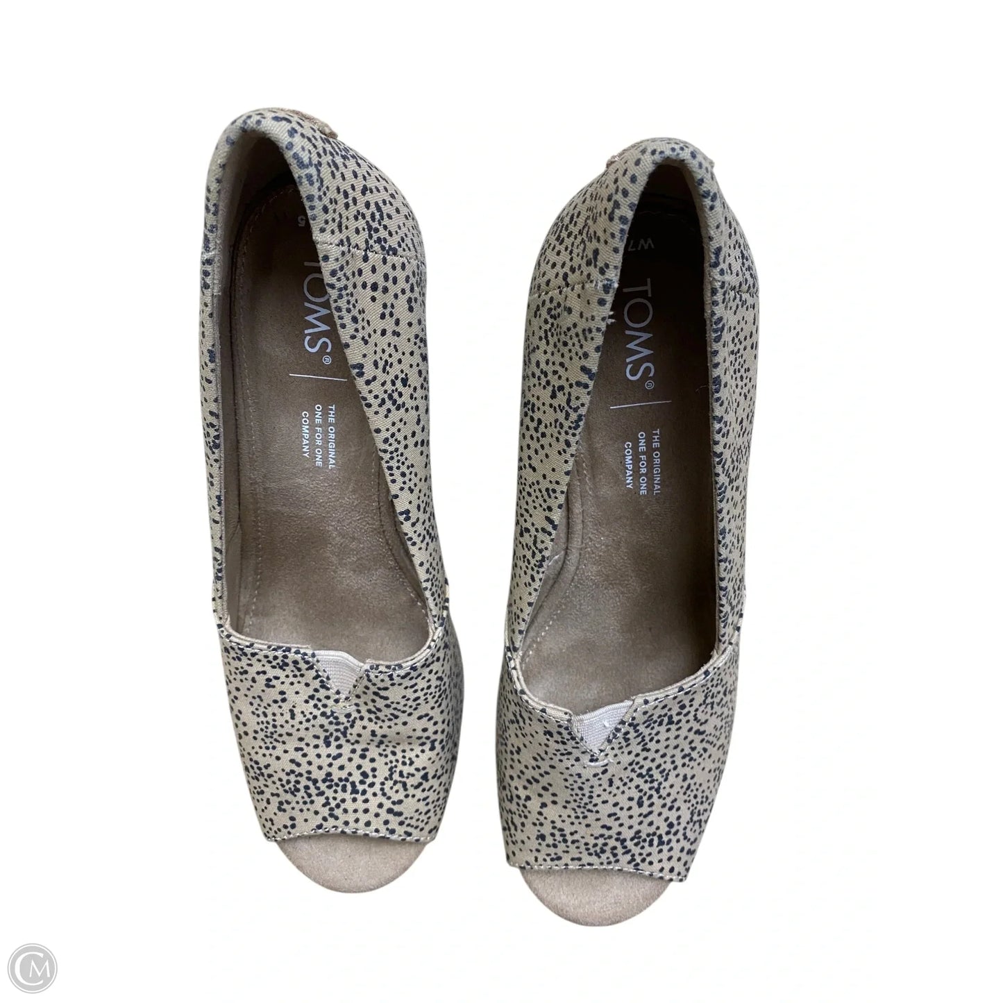 Shoes Heels Wedge By Toms In Animal Print, Size: 7.5
