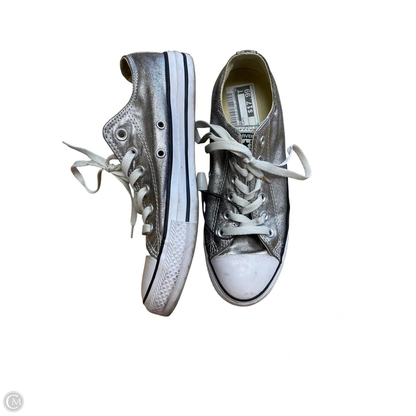 Shoes Flats By Converse In Silver, Size: 8