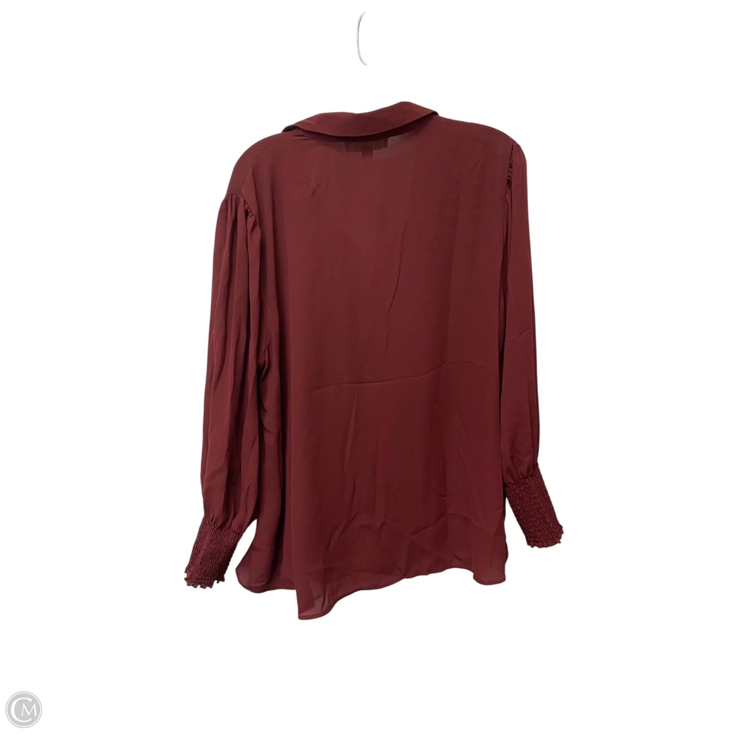 Top Long Sleeve Basic By Philosophy In Maroon, Size: 1x