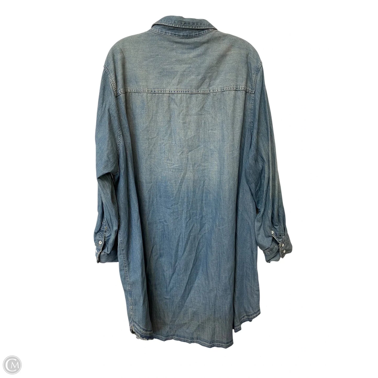 Dress Casual Midi By Universal Thread In Blue Denim, Size: 3x