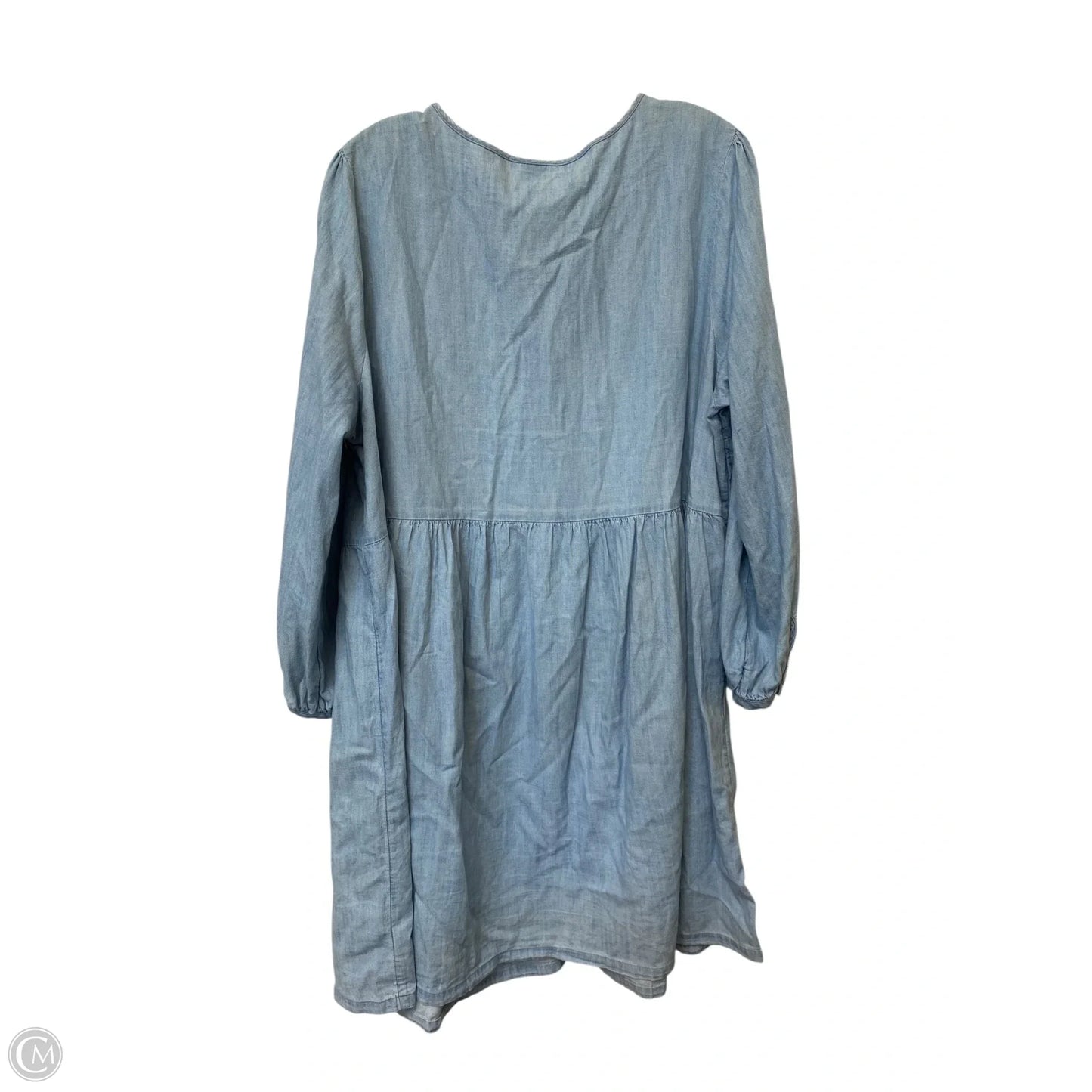 Dress Casual Midi By Old Navy In Blue Denim, Size: 2x