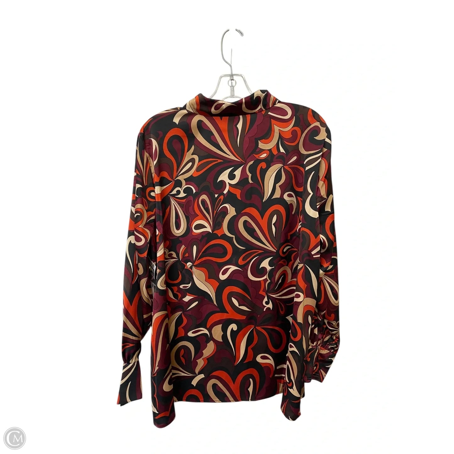 Top Long Sleeve By Bar Iii In Snakeskin Print, Size: 1x
