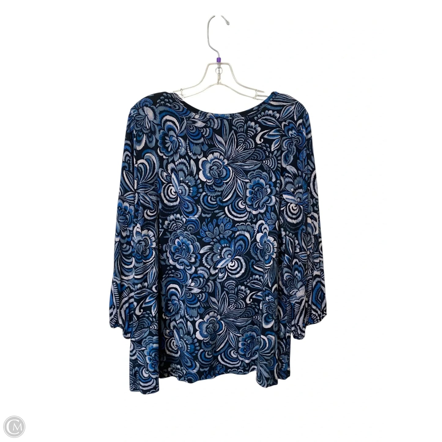 Top Long Sleeve By Johnny Was In Blue, Size: Xxl