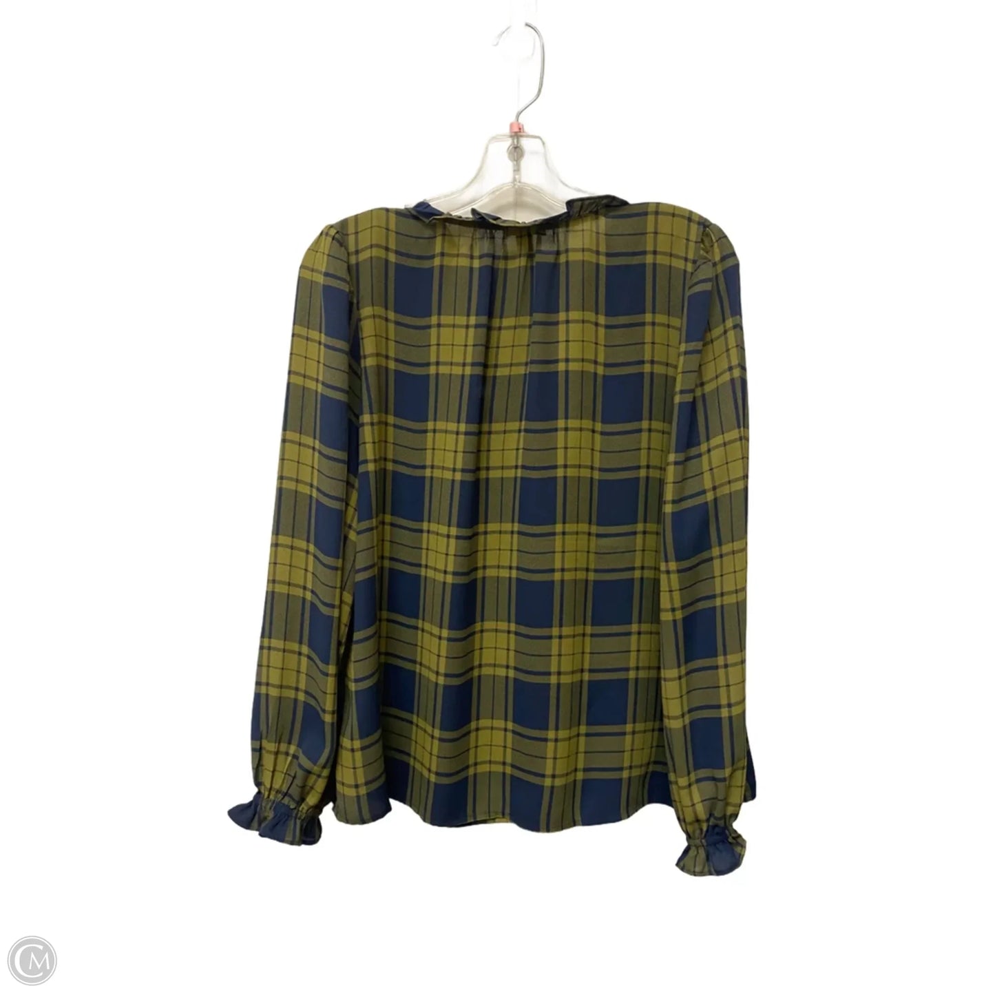 Top Long Sleeve By Ann Taylor In Plaid Pattern, Size: Lp