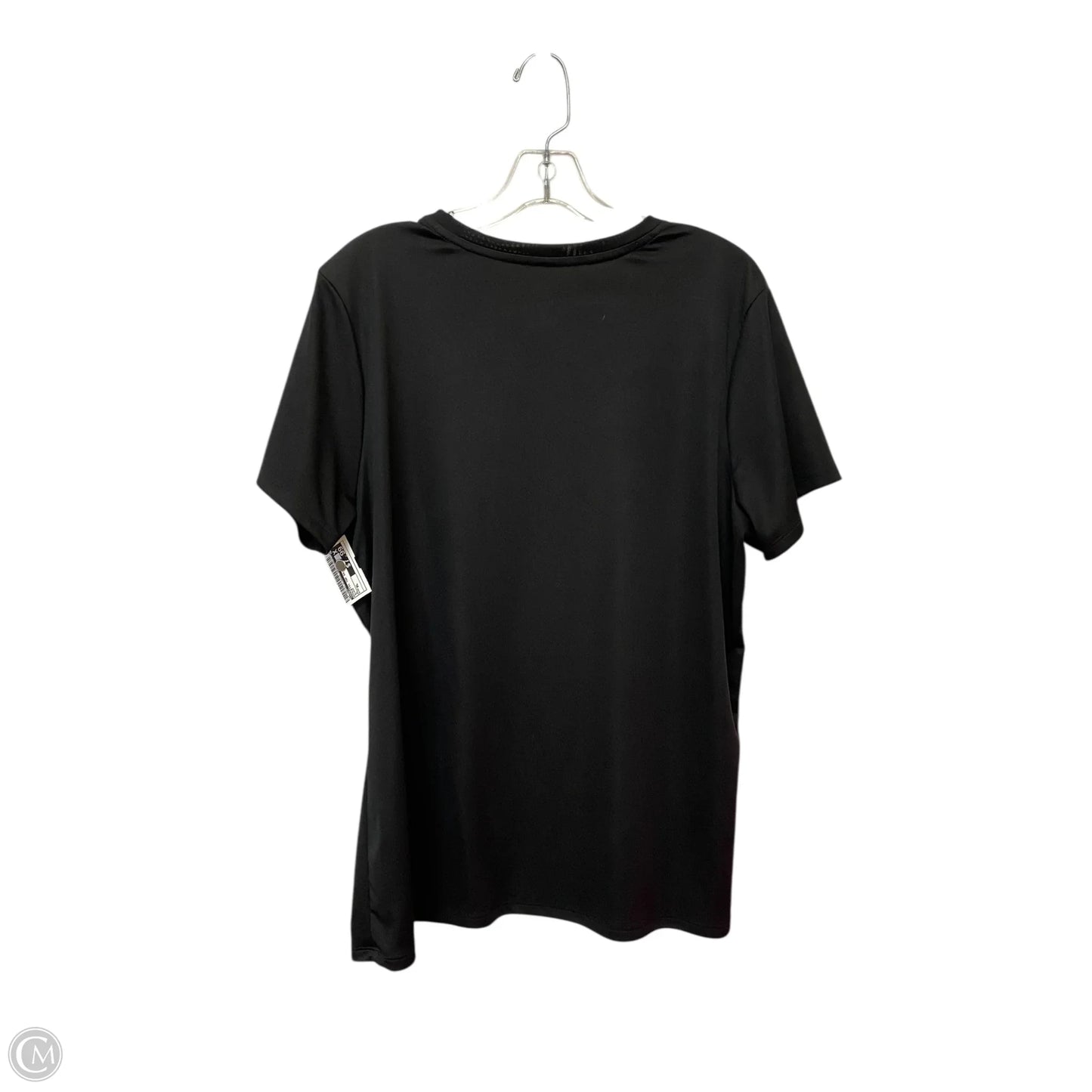 Athletic Top Short Sleeve By Hanes In Black, Size: Xl
