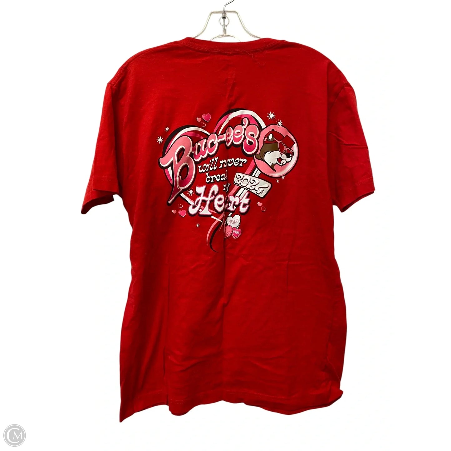 Top Short Sleeve Basic By Cme In Red, Size: M