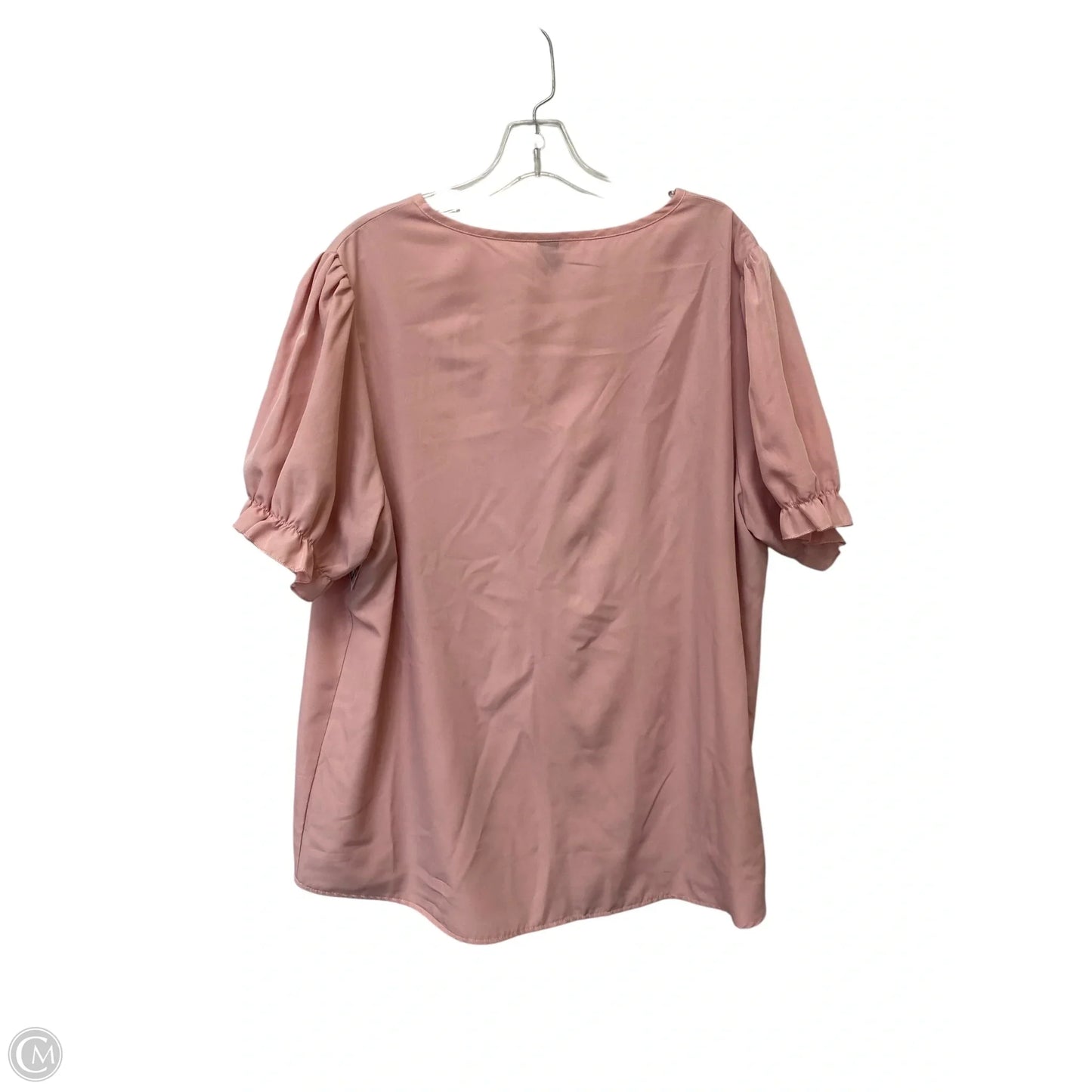 Top Short Sleeve By Shein In Pink, Size: 2x