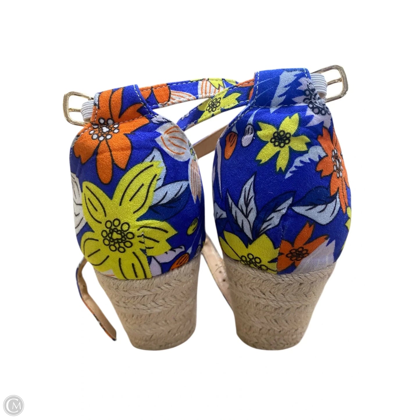 Sandals Heels Wedge By Cme In Floral Print, Size: 7.5