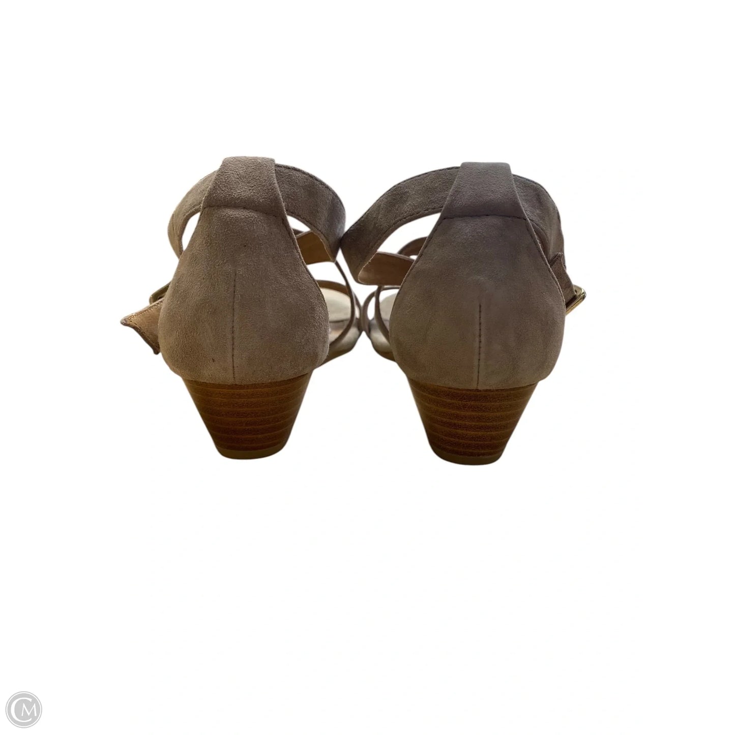 Shoes Heels Wedge By Sofft In Taupe, Size: 9.5
