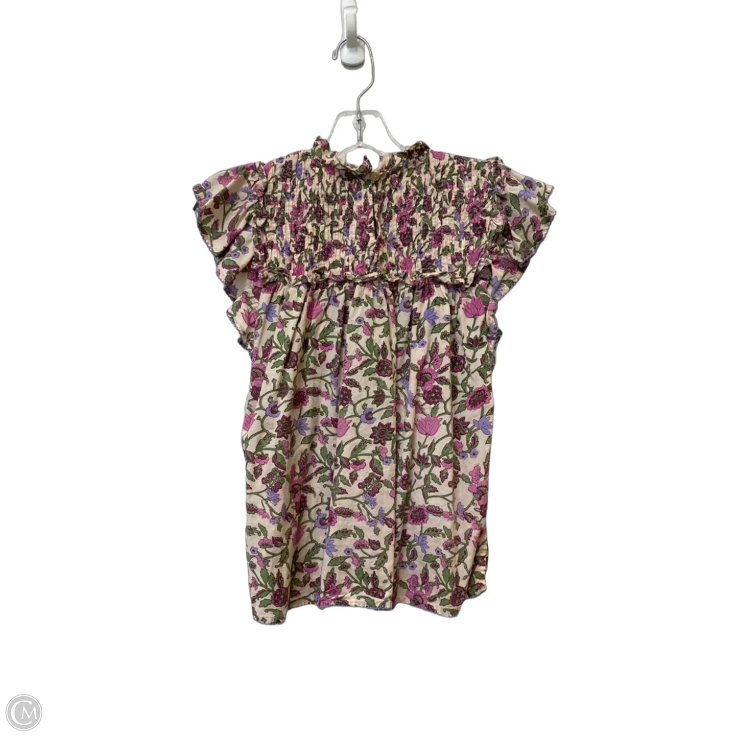 Top Short Sleeve By Cleobella In Floral Print, Size: Xs
