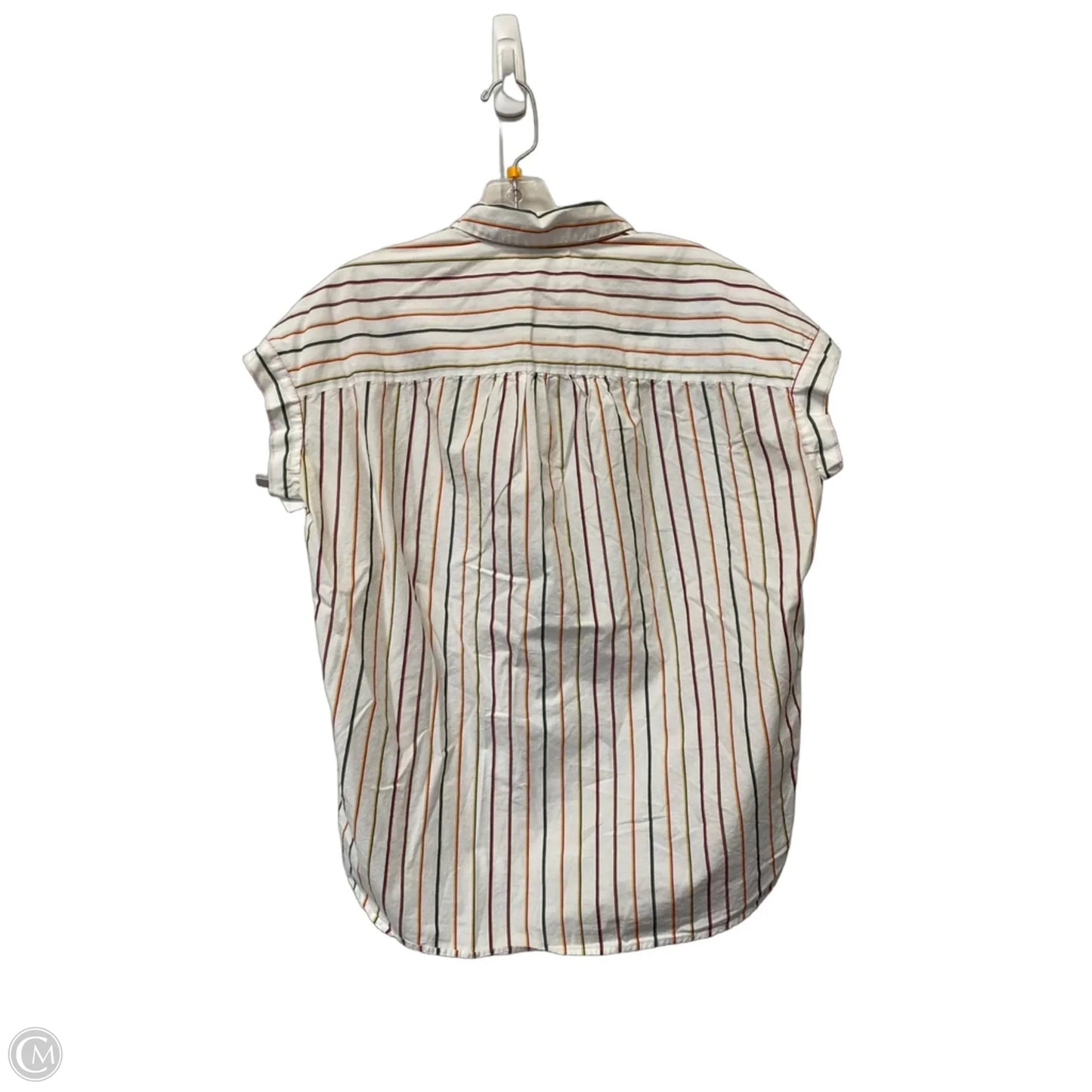 Top Short Sleeve By Madewell In Striped Pattern, Size: Xxs