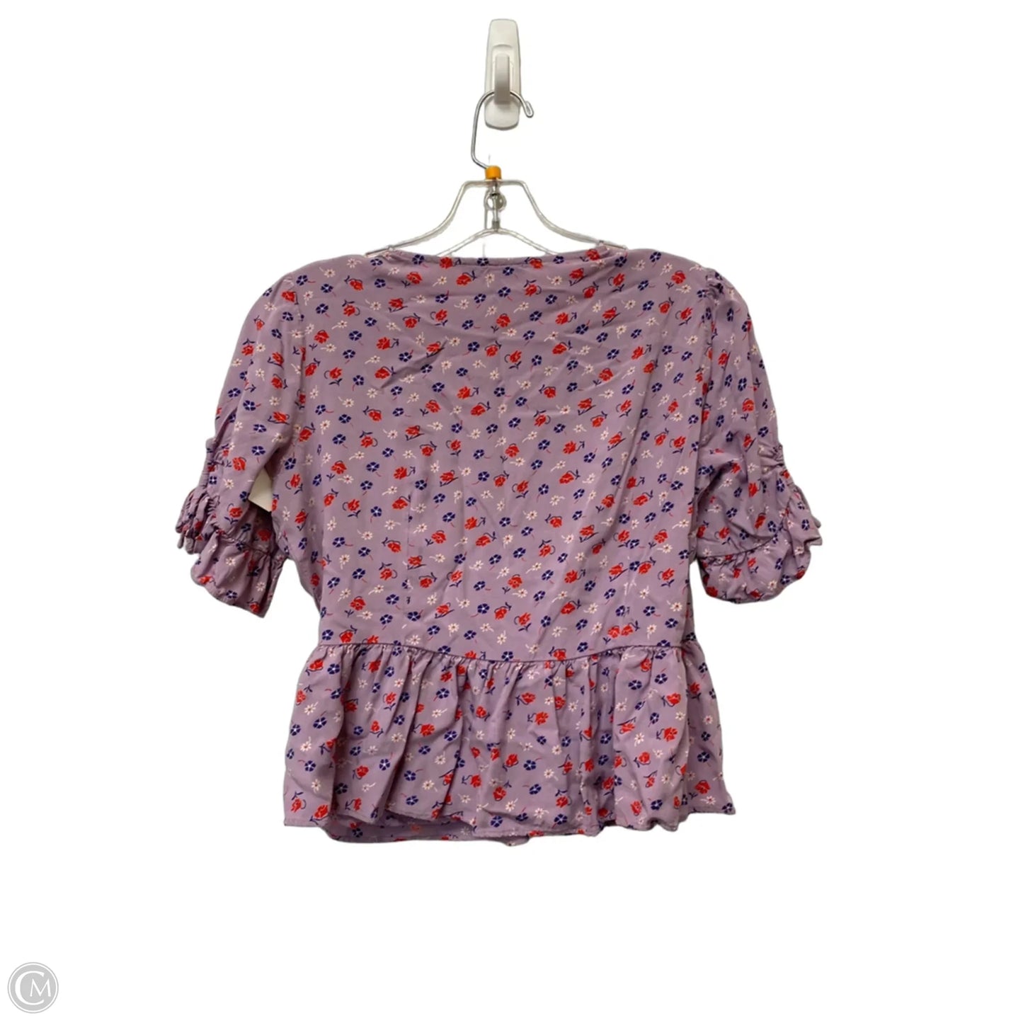 Top Short Sleeve By Madewell In Floral Print, Size: 0