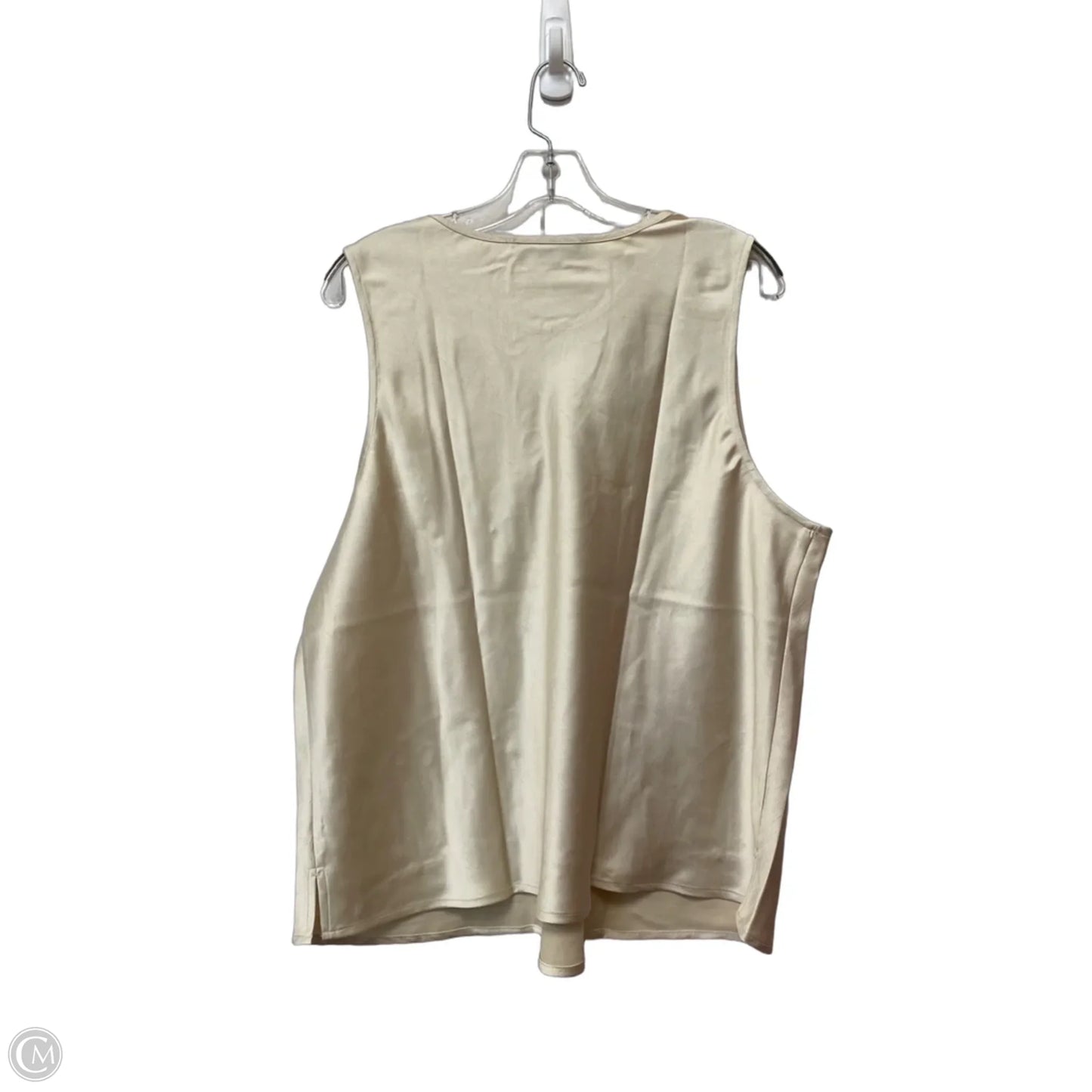 Top Sleeveless By Loft In Cream, Size: Xl