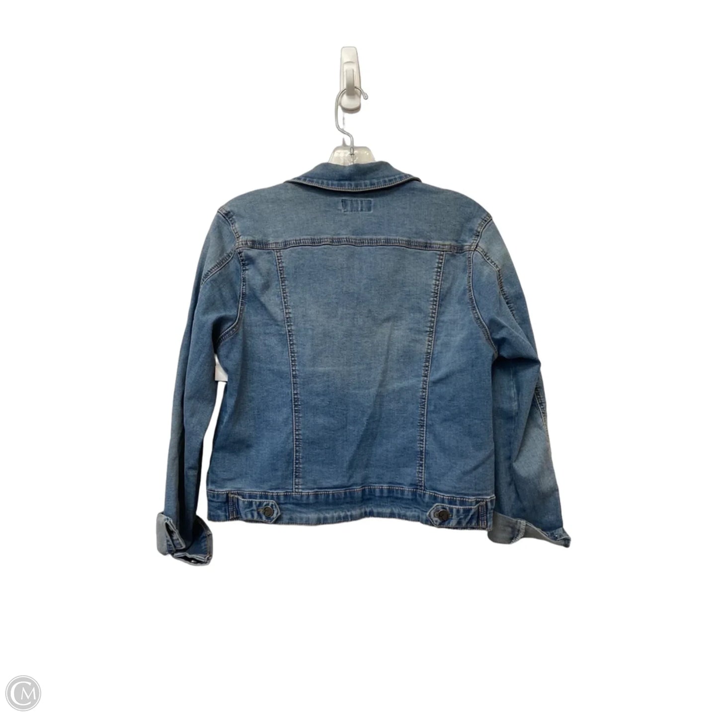Jacket Denim By Earl Jean In Blue Denim, Size: M