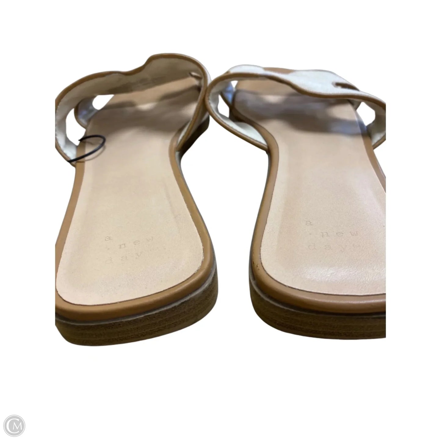 Sandals Flip Flops By A New Day In Tan, Size: 11