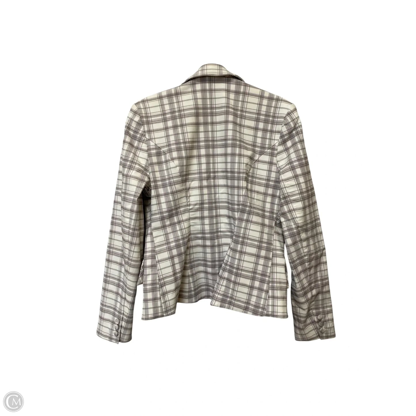 Blazer By Clothes Mentor In Plaid Pattern, Size: M