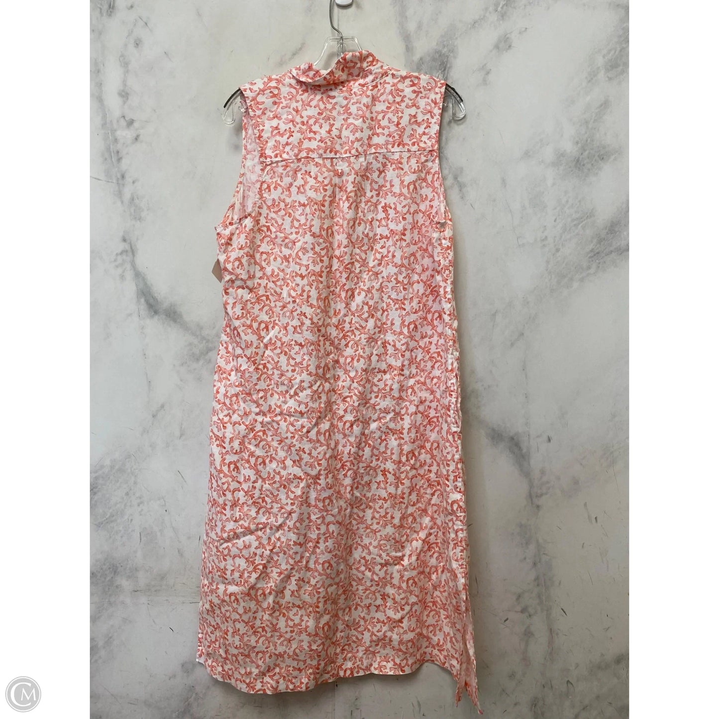 Dress Casual Maxi By Tommy Bahama In Pink & White, Size: L