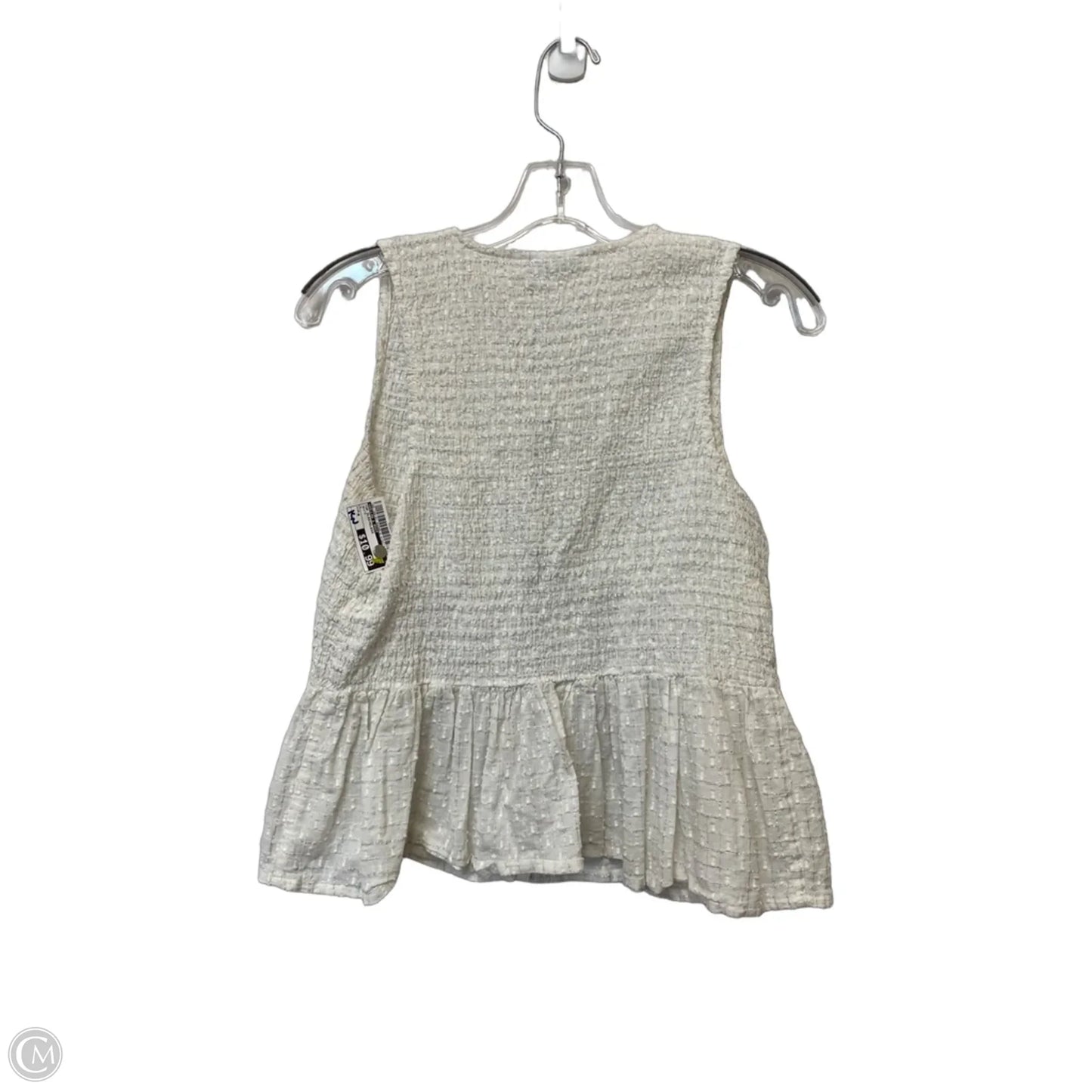 Top Sleeveless By Willow & Root In White, Size: M