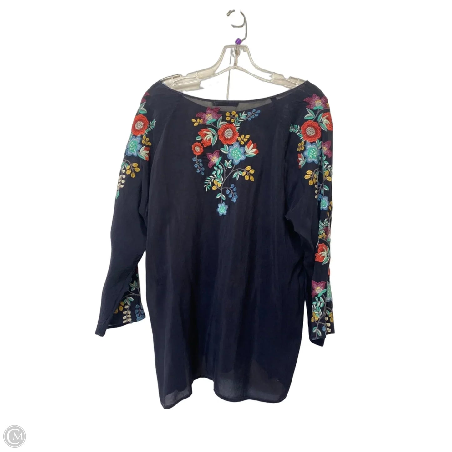 Top Long Sleeve By Johnny Was In Floral Print, Size: L