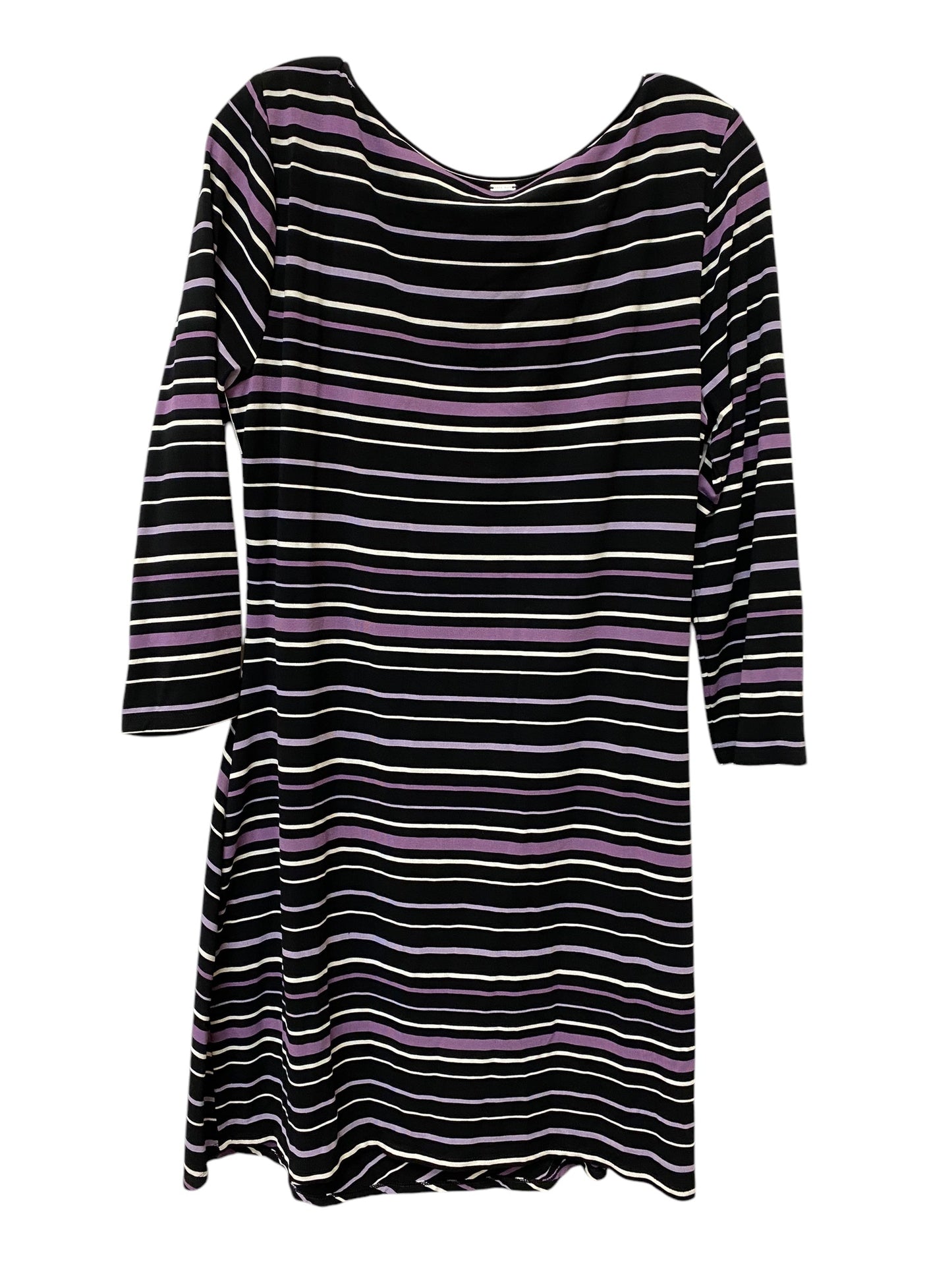 Dress Casual Short By White House Black Market In Black & Purple, Size: L