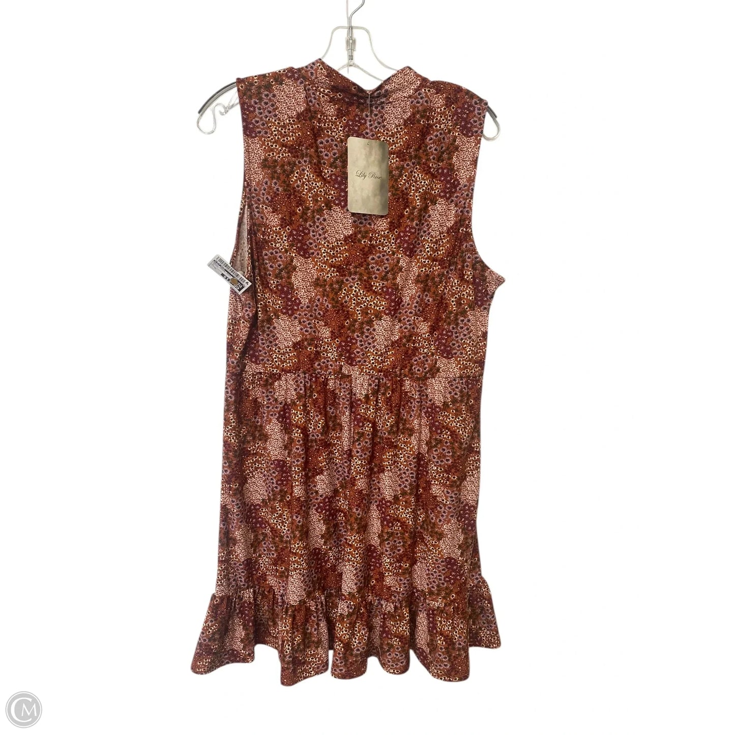 Dress Casual Midi By Lily Rose In Orange, Size: Xl
